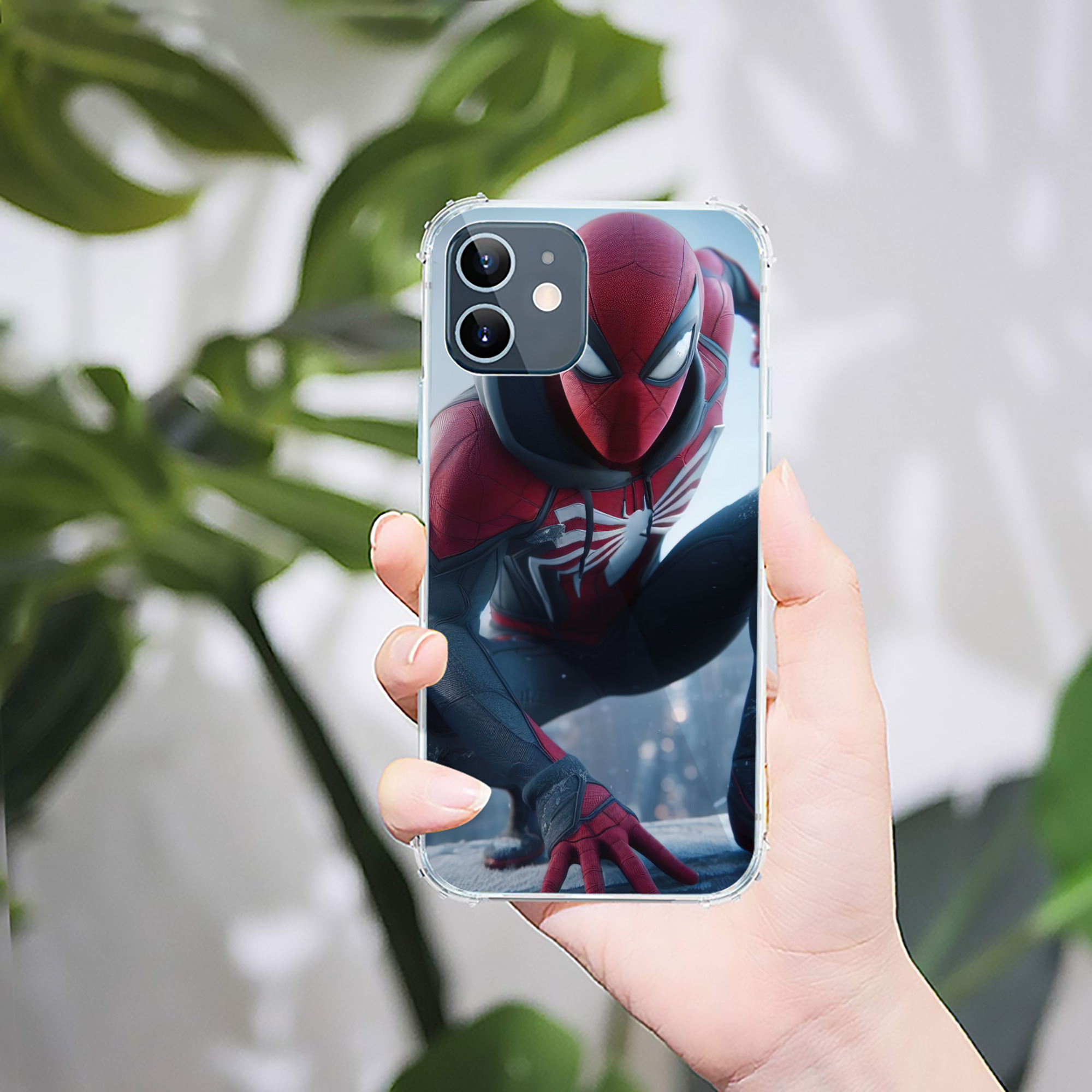（画像用） Spider Man スパイダーマン 【iPhone 12シリーズ対応】透明スマホケース（クリアソフトケース）